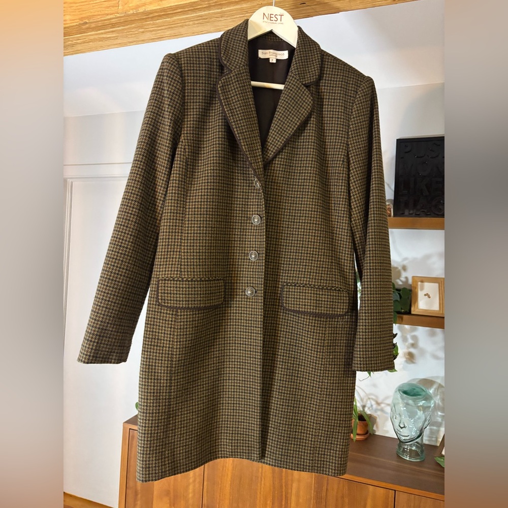 San Francisco-Brown Checkered Coat - Picture 8 of 12
